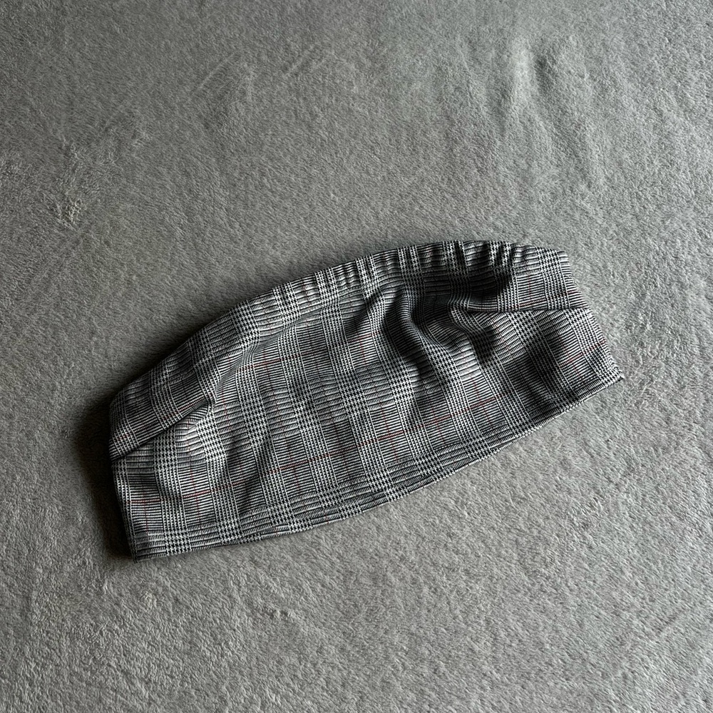 Plaid Bandeau Top